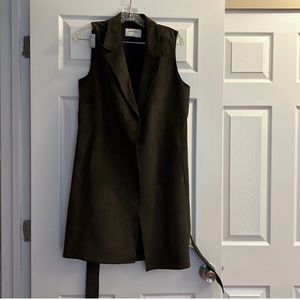Aritzia Babaton Malley Olive Suede Vest S